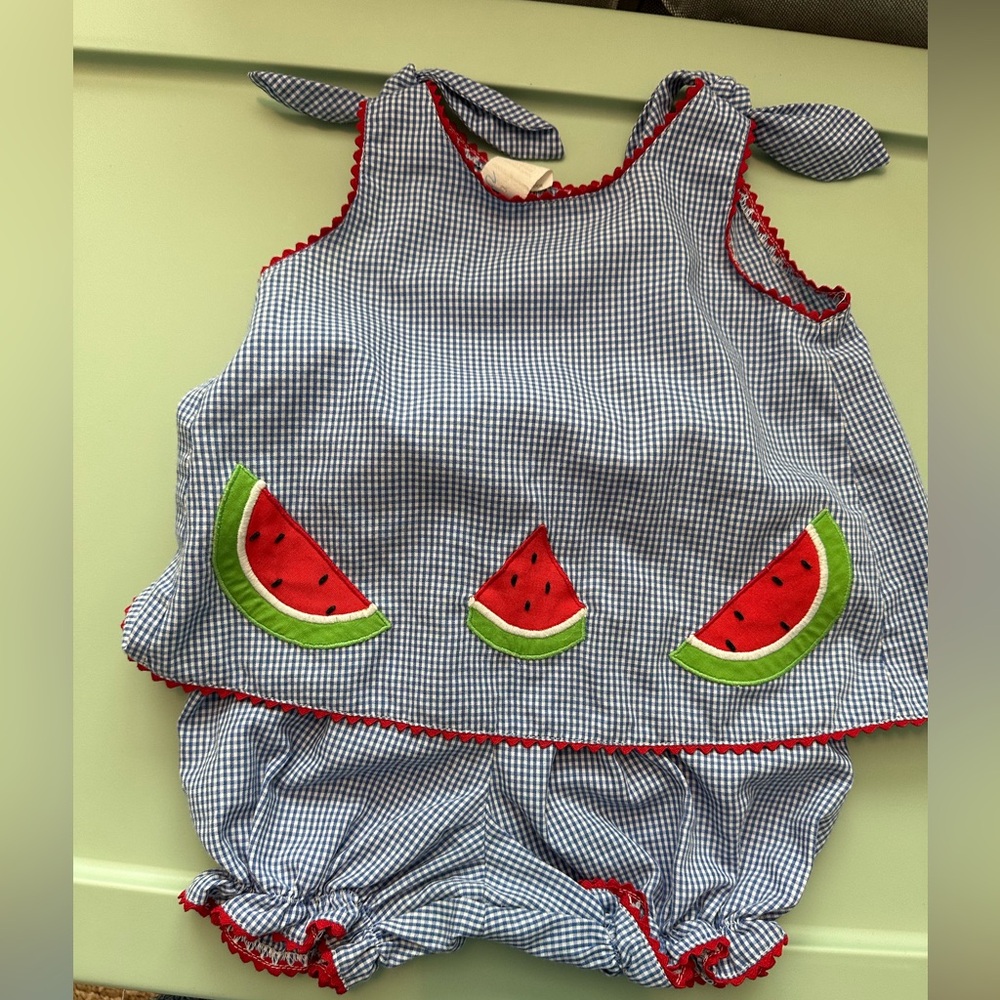 2 piece watermelon gingham set